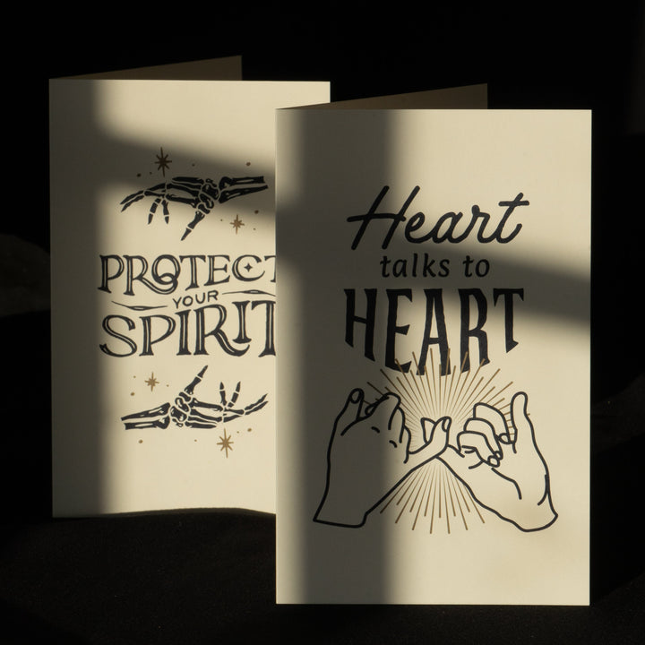 Greeting Card Protect Your Spirit Skeleton Hands