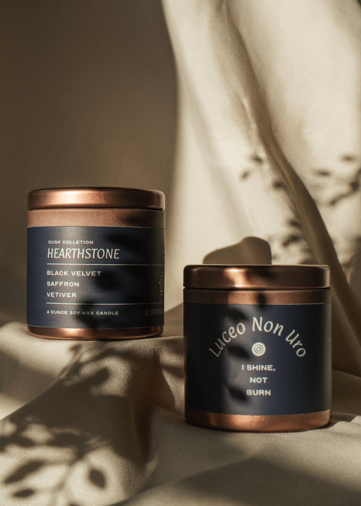 Dusk Collection Hearthstone I Shine, Not Burn Travel Candle