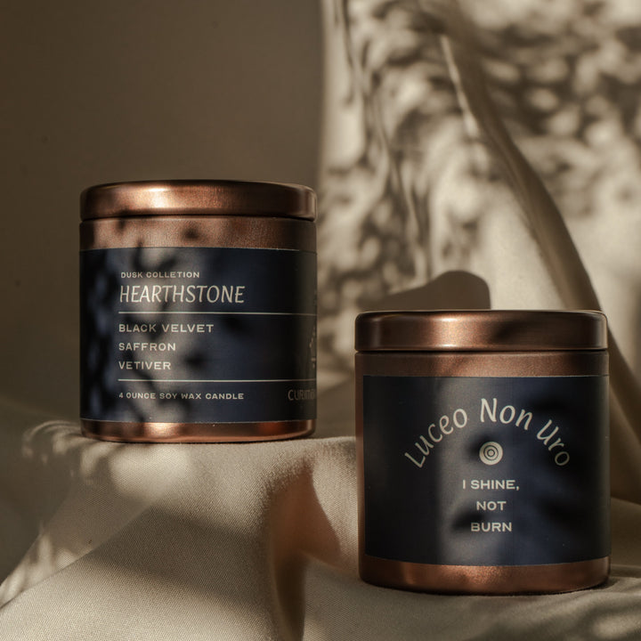 Dusk Collection Hearthstone I Shine, Not Burn Travel Candle