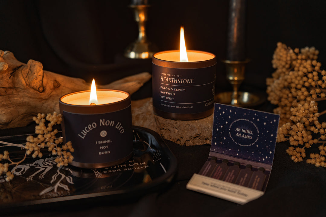 Dusk Collection Hearthstone I Shine, Not Burn Travel Candle