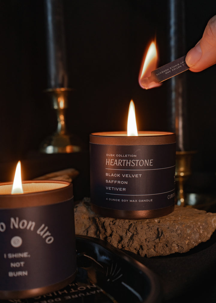 Dusk Collection Hearthstone I Shine, Not Burn Travel Candle