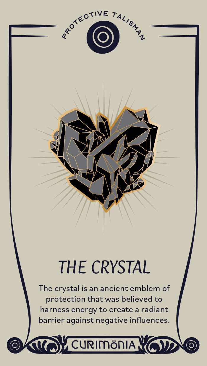 Protective Talisman Crystal Heart Enamel Pin