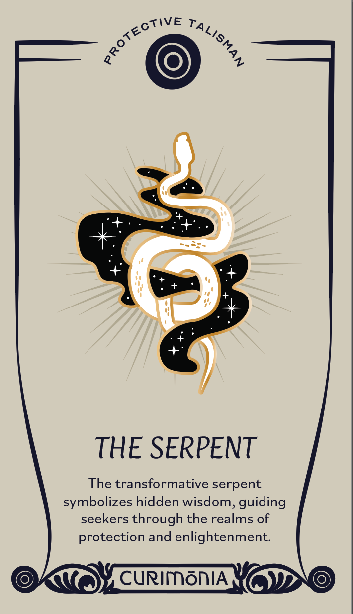 Protective Talisman Celestial Serpent Enamel Pin