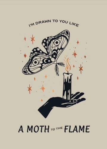 Greeting Card Moth to A Flame Love Card